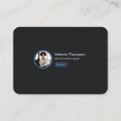 Carte De Visite Page Profil professionnel des médias sociaux (Dos)