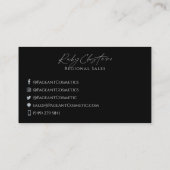 Carte De Visite Pageant couronne et typographie noir et blanc (Dos)