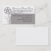 Carte de visite païen de pentagramme (Devant / Derrière)