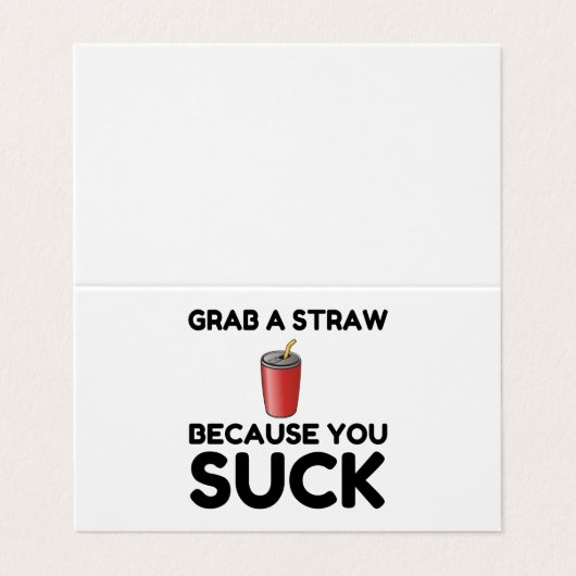 Carte De Visite Paille d'attrape, salope (Extérieur déplié)