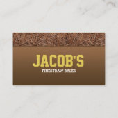 Carte de visite Paille de pin (Dos)