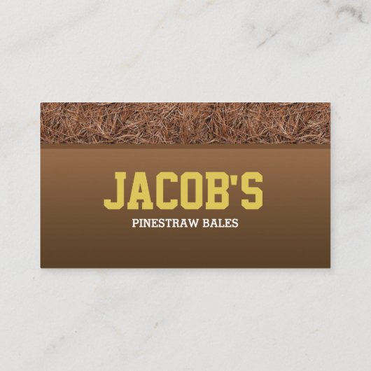 Carte de visite Paille de pin (Dos)