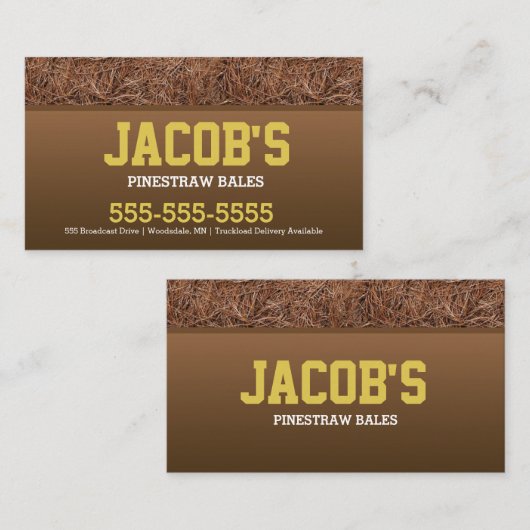 Carte de visite Paille de pin (Devant / Derrière)