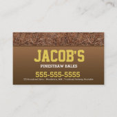 Carte de visite Paille de pin (Devant)