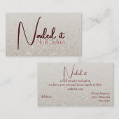 Carte De Visite Pailleté bronzé  (Devant / Derrière)