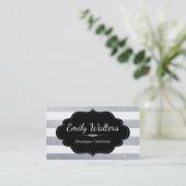 Carte De Visite Paillette argent | Tracées (Debout devant)