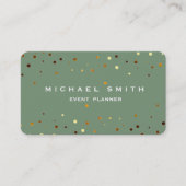 Carte De Visite Paillettes de faux or professionnel moderne (Devant)