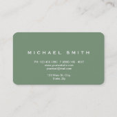 Carte De Visite Paillettes de faux or professionnel moderne (Dos)
