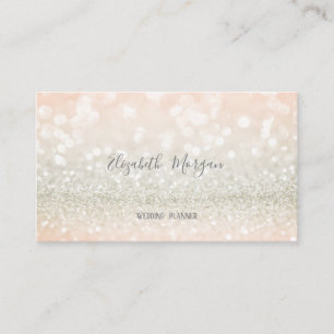 Carte De Visite Paillettes élégantes modernes et stylées Bokeh