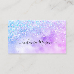 Carte De Visite Paillettes holographiques élégantes Maquilleuse Ar