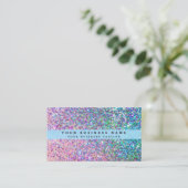 Carte De Visite Paillettes iridescentes fausses (Debout devant)