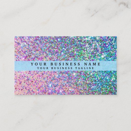 Carte De Visite Paillettes iridescentes fausses (Devant)