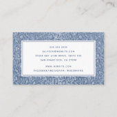 Carte de visite Paillettes Léopard Bleu Poussière (Dos)