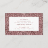 Carte de visite Paillettes Léopard Or Rose (Dos)