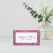 Carte de visite Paillettes Léopard Rose (Debout devant)