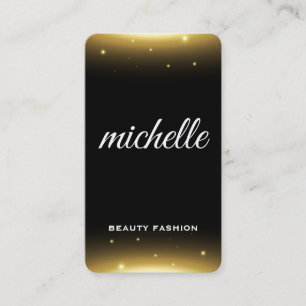 Carte De Visite Paillettes Noir Brillant
