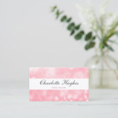 Carte De Visite Paillettes roses modernes chic (Debout devant)