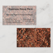 Carte De Visite Paillis de cèdre rouge avec des débris (Devant / Derrière)