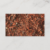 Carte De Visite Paillis de cèdre rouge avec des débris (Dos)