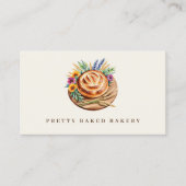 Carte De Visite Pain d'aquarelle moderne de boulangerie (Devant)