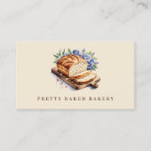 Carte De Visite Pain d'aquarelle moderne de boulangerie (Devant)