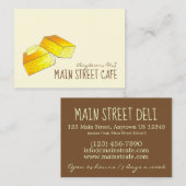 Carte De Visite Pain de Cornbread Southern Soul Nourriture Cuillèr (Devant / Derrière)