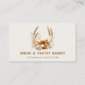 Carte De Visite Pain et blé floraux de saumons (Devant)
