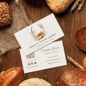 Carte De Visite Pain et blé floraux de saumons