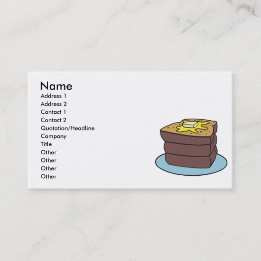 Carte De Visite pain perdu (Devant)