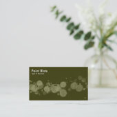 Carte De Visite Paint Blots - Khaki sur Dk Olive (Debout devant)