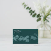 Carte De Visite Paint Blots - Ocean Green sur Dk Green (Debout devant)