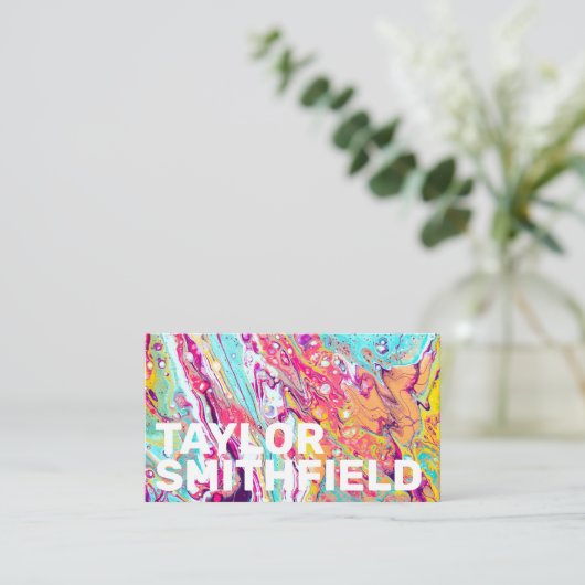 Carte De Visite Paint coloré (Debout devant)