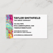 Carte De Visite Paint coloré (Dos)