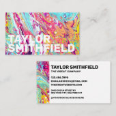 Carte De Visite Paint coloré (Devant / Derrière)