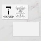 Carte De Visite Paint Roller House Services de peinture Médias soc (Devant / Derrière)