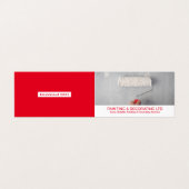 Carte De Visite Paint Roller, Peintre & Décorateur Photo (Extérieur déplié)