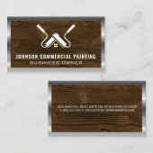 Carte De Visite Paint Rollers | Bois et métaux (Devant / Derrière)