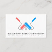 Carte De Visite Paint Rollers | Handyman (Dos)