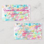Carte De Visite Paint Splatter (Devant / Derrière)