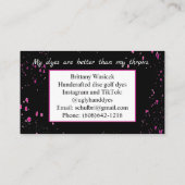 Carte De Visite Paint Splatter rose (Dos)