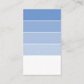 Carte De Visite PAINT SWATCH CHIP moderne ombre periwinkle bleu (Dos)