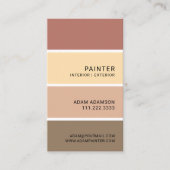 Carte De Visite Paint Swatch Painter Contractor Designer Bold (Devant)