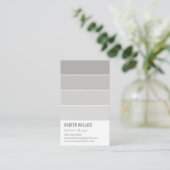 Carte De Visite PAINT SWATCHIP décoration moderne ombre gris (Debout devant)