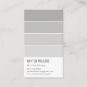 Carte De Visite PAINT SWATCHIP décoration moderne ombre gris (Devant)