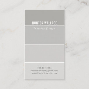 Carte De Visite PAINT SWATCHIP décoration moderne ombre gris