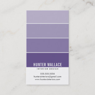 Carte De Visite PAINT SWATCHIP intérieurs modernes ombre violet