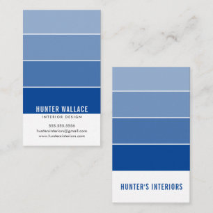 Carte De Visite PAINT SWATT CHIP design moderne ombre royal bleu