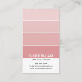 Carte De Visite PAINT SWATT CHIP intérieurs modernes ombre coral (Devant)