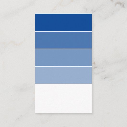 Carte De Visite PAINT SWATT CHIP moderne ombre royal bleu (Dos)