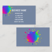 Carte De Visite Paintball Logo Joueur Pop Art Graphisme (Devant / Derrière)